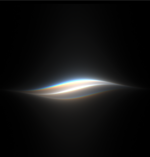 A multi-colored wave of light