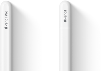 Apple Pencil Pro and Apple Pencil (USB-C) side by side