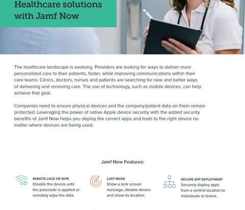 Healthcare solutions with Jamf Now